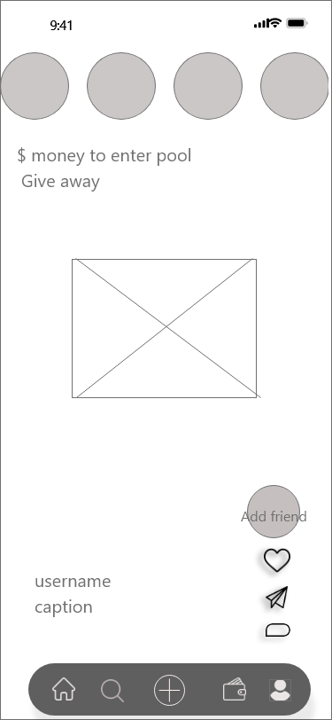 Poosh App Wireframes