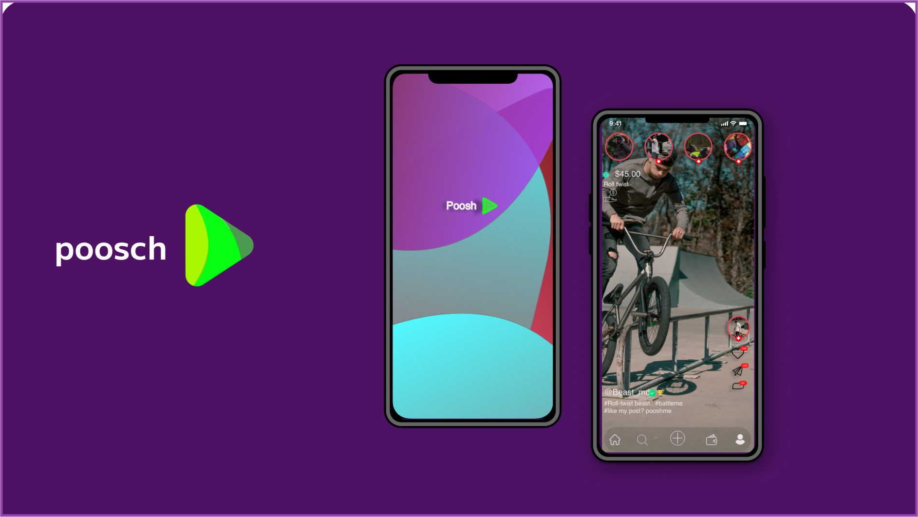 Poosh - Visual Challenge Social Networking App
