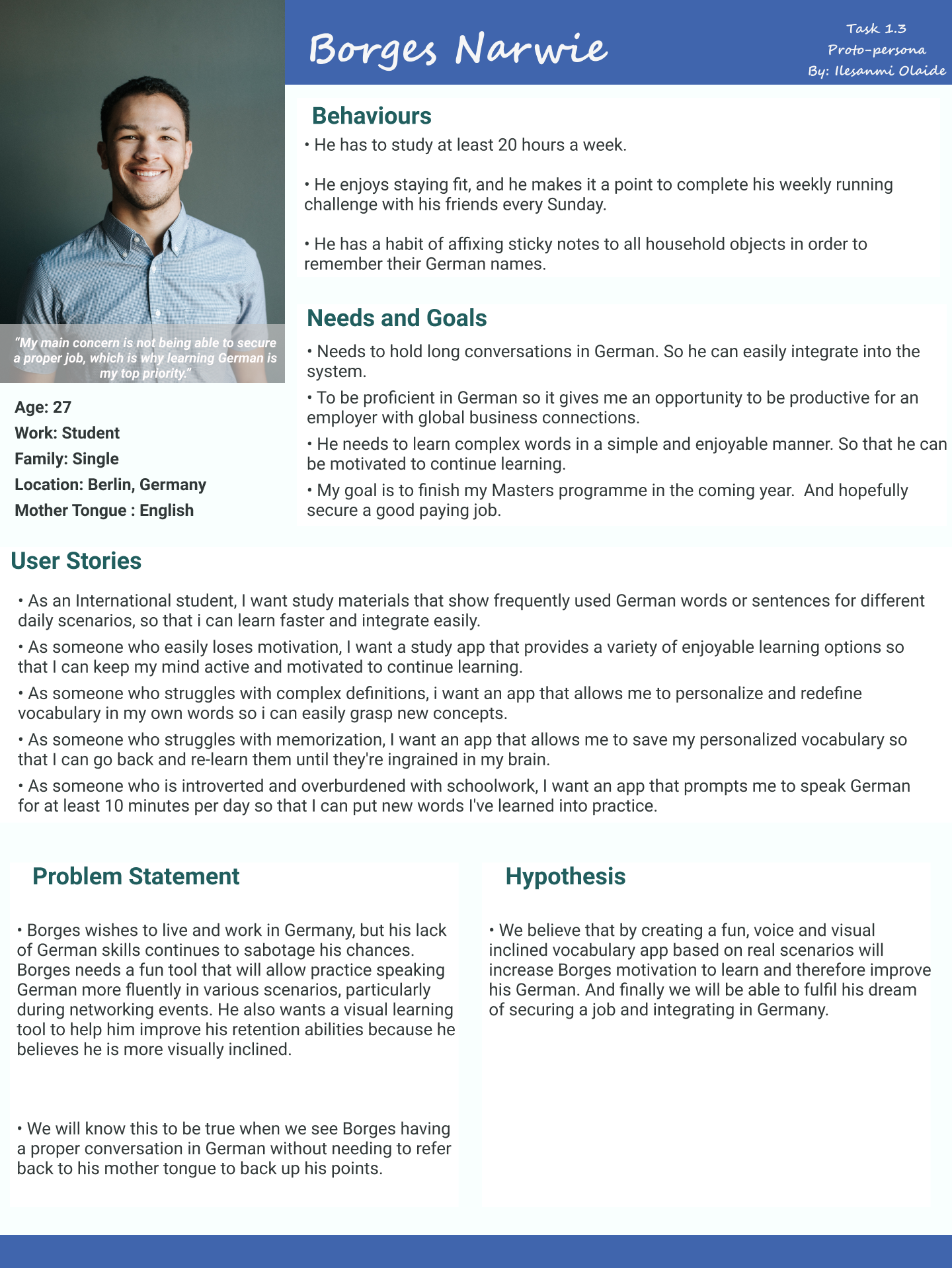 Vokkal Personas and Problem Statement